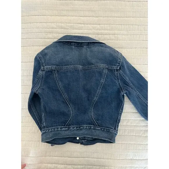 Gap x Cult Gaia Girls' M (8) Asymmetrical Denim Jacket